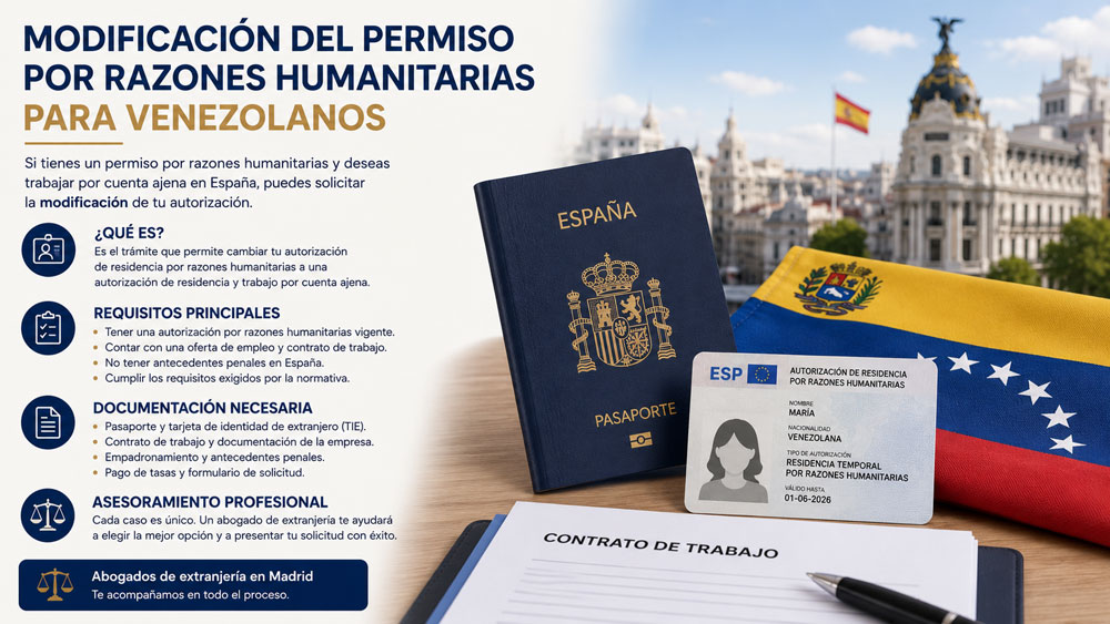 Modificación del permiso por razones humanitarias para venezolanos